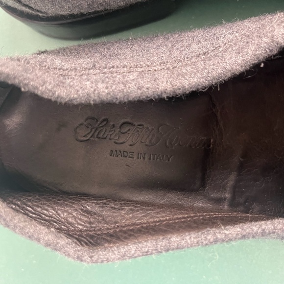 Saks Fifth Avenue Made in Italy grey loafers size 8 - Picture 4 of 7
